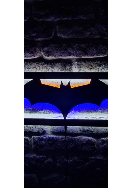 Batman Logo LED Işıklı Duvar Tablosu