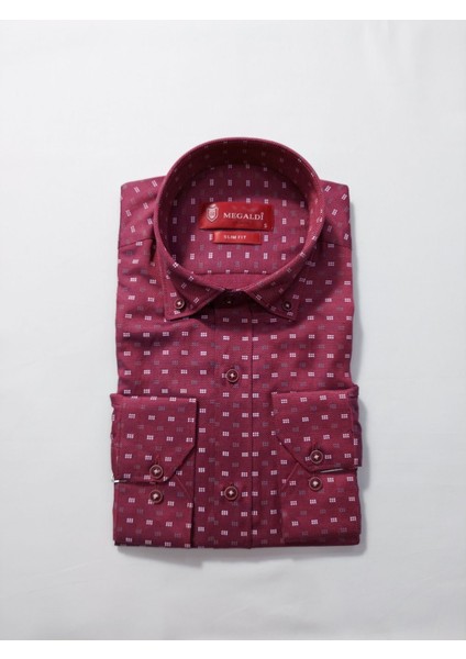2488 Desenli Slim Fit Gömlek