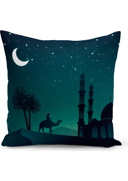 Ramazan Serisi Çift Tarafı Dijital Baskılı 4'lü Kırlent Kılıfı Seti (Ramadan Cushion Cover Set) modelleri