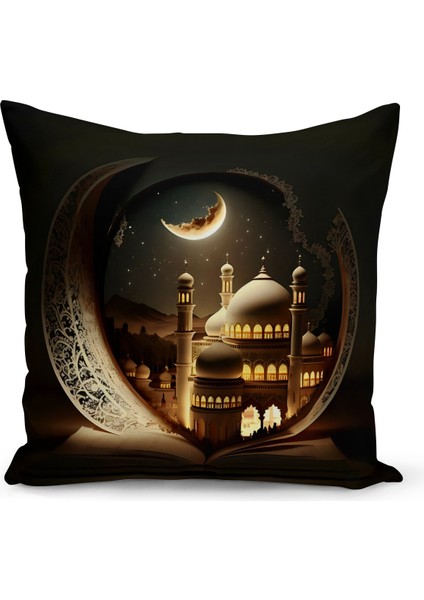 Ramazan Serisi Çift Tarafı Dijital Baskılı 4'lü Kırlent Kılıfı Seti (Ramadan Cushion Cover Set) fiyatları