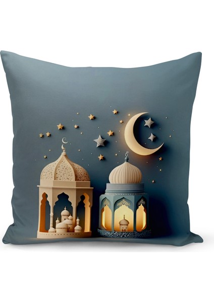 Ramazan Serisi Çift Tarafı Dijital Baskılı 4'lü Kırlent Kılıfı Seti (Ramadan Cushion Cover Set) fiyatları