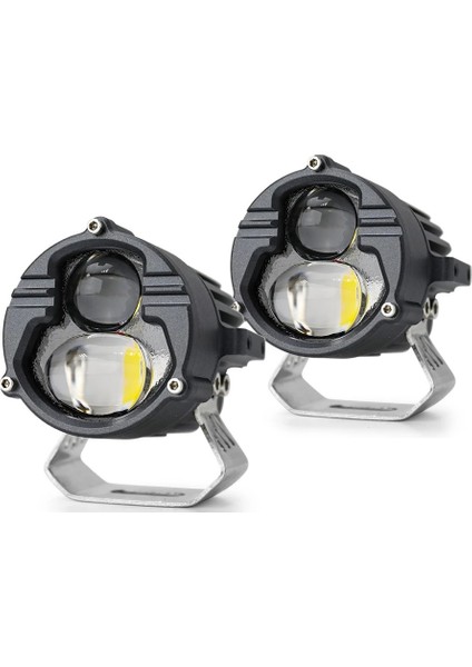 3'' Beyaz Sarı LED Spot Uzun Kısa Off Road, Motosiklet Sis Farı Çalışma Lambası 12-24V 40W