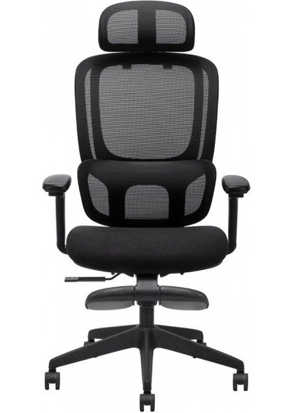 Smart Ayak Uzatmalı Çalışma Koltuğu (Siyah)