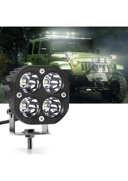 3'' Beyaz LED Spot Uzun Kısa Off Road, Motosiklet Sis Farı Çalışma Lambası 12-24V 40W fırsatları