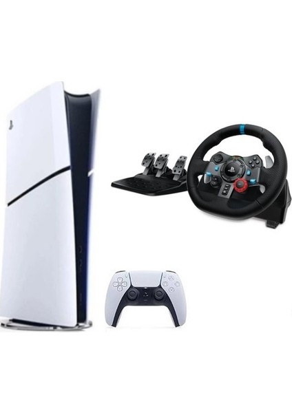 Playstation 5 Slim Dijital Edition + G29 Driving Force Yarış Direksiyonu