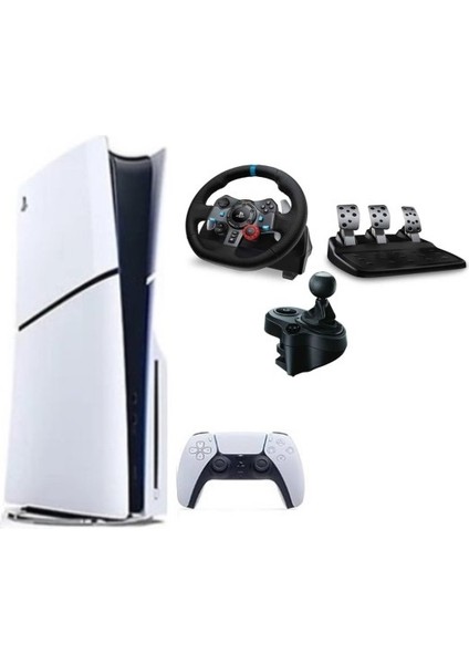 Playstation 5 Slim Cd'li Edition + G29 Driving Force Yarış Direksiyonu + Shifter