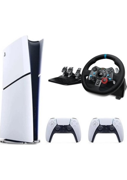 Playstation 5 Slim Dijital Edition + 2.Dualsense + G29 Driving Force Yarış Direksiyonu