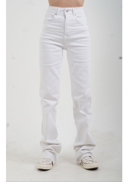 Ekru Straight Fit Jean Pantolon fiyatları