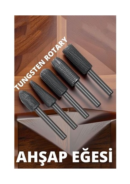 Akdenizpos AR01 Tungsten Ahşap Oyma Şekillendirme 5 Li Eğe Seti 719205 (Yeni)