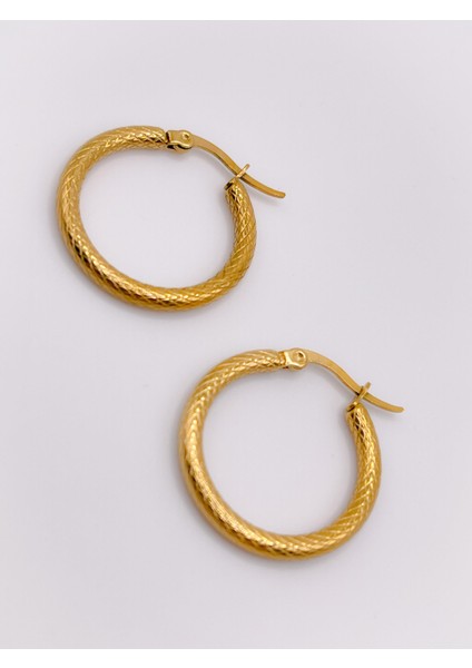 Çelik Küpe Vintage Halka Küpe 25MM Çaplı fırsatları