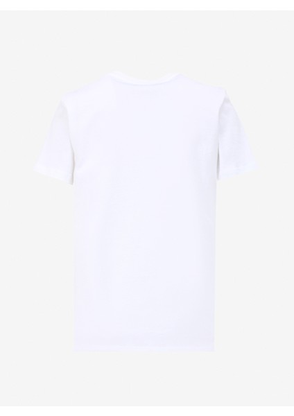 Beyaz Kadın Bisiklet Yaka Basic T-Shirt F4Sl-Tst0362 fiyatları