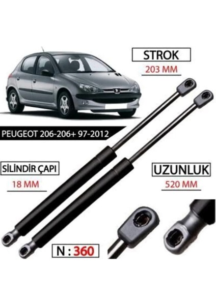 Peugeot 206 P206 Bagaj Amortisörü Takım fiyatları