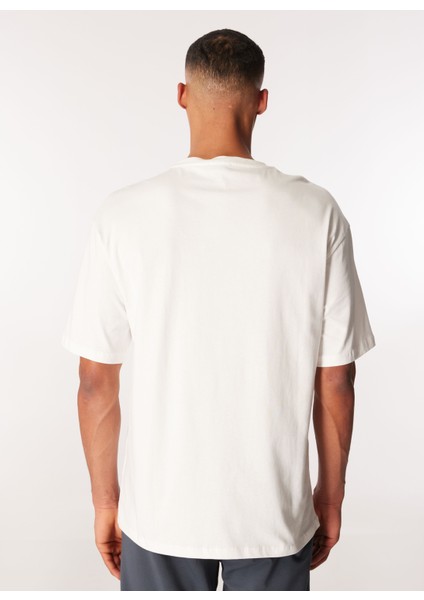 Beyaz Erkek Bisiklet Yaka Loose Fit T-Shirt D4SM-TST3268 indirimleri