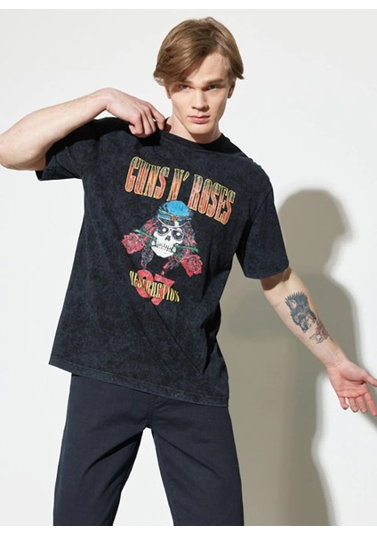 Bisiklet Yaka Siyah Kadın T-Shirt W241357001-Bısıklet Yaka T-Shirt modelleri