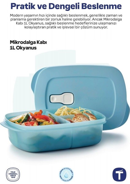 Mikro Bölmeli Beslenme 1 Litre Okyanus Mavisi