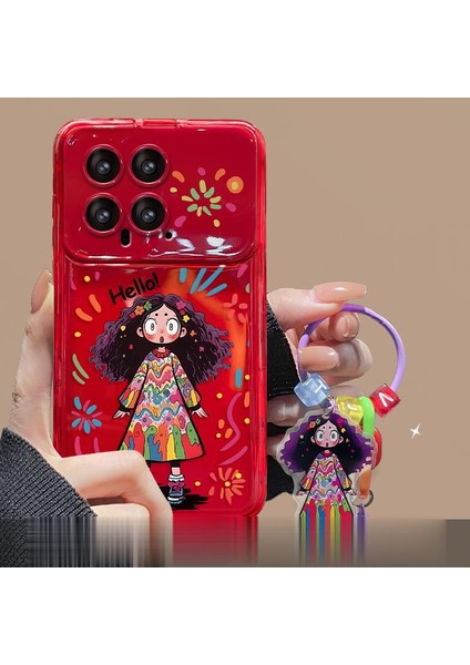 Xiaomi 14 Kolyeli Ayna Darbeye Dayanıklı Telefon Kılıfı (Yurt Dışından)