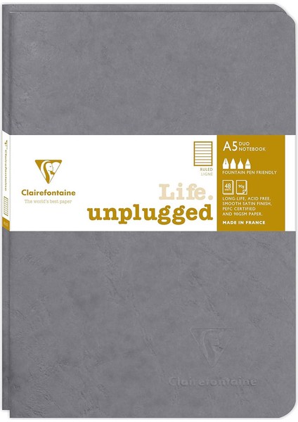 My Essential Stapled A5 Çizgili Defter Gri 733175C