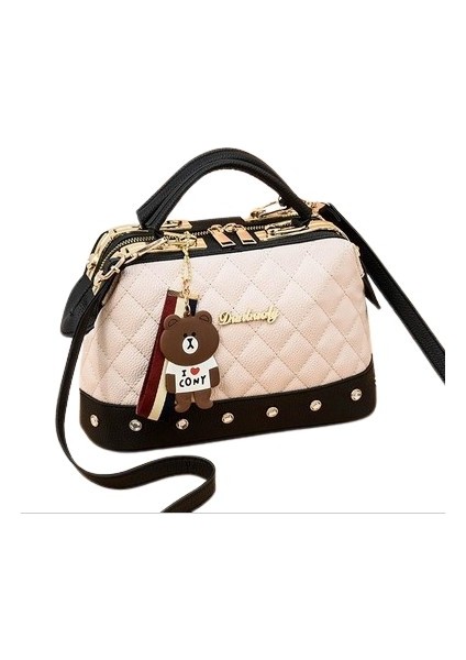 Maico Avrupa ve Amerikan Yeni Moda Kadın Çantası Lingge Küçük Koku Tarzı Çanta Boston Omuzdan Askili Çanta (Yurt Dışından)