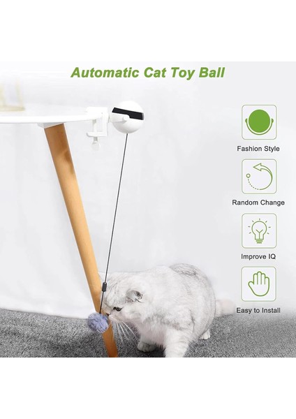 Cuddlio Yo-Yo Kedi Oyuncak, Kapalı Alan Kedileri Için Interaktif Kedi Oyuncakları, 5 Yumuşak Peluş Toplu Akıllı Asılı Otomatik Kedi Oyuncağı (Yurt Dışından)