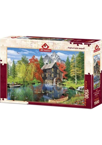 4550 Art Puzzle Değirmen Kenarında Balık Avı 1500 Parça Puzzle / +15 Yaş modelleri