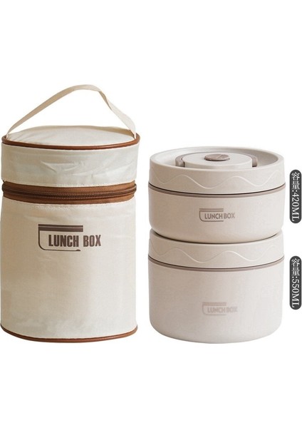 Maryun Sıcak Satış 304 Paslanmaz Çelik Yalıtımlı Yemek Kabı Taşınabilir Yuvarlak Çok Katmanlı Ofis Çalışması Öğrenciler Mühürlü Yemek Kabı (Yurt Dışından)