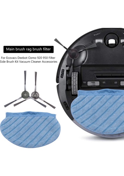 Ecovacs Deebot Ozmo 920 950 Filtre Yan Fırça Seti Elektrikli Süpürge (Yurt Dışından)