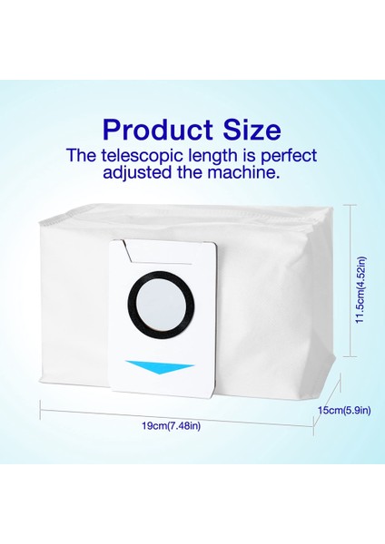 Ecovacs X1OMNI X1TURBO ile Uyumlu Yedek Parça Toz Torbası (Yurt Dışından) fiyatları