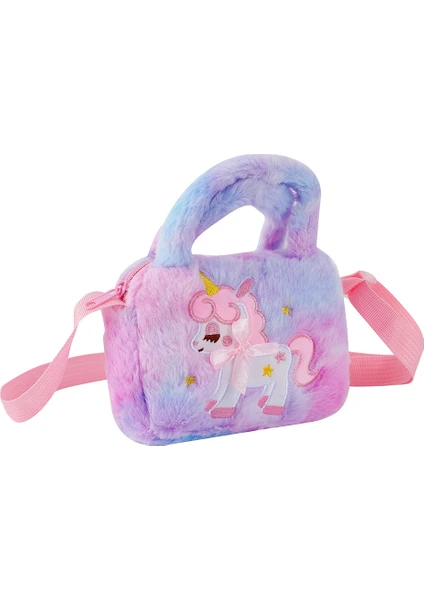 Unicorn Çocuk Crossbody Çanta Öğrenci Omuz Çantası Sevimli Çanta (Yurt Dışından)