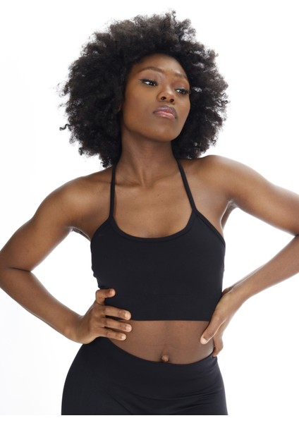 Virtus Çapraz Askılı Seamless Büstiyer Siyah