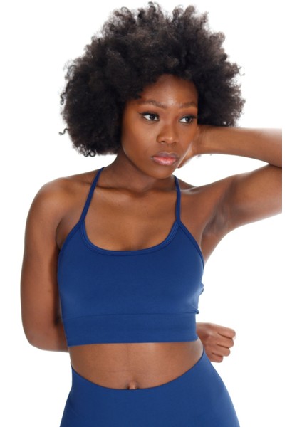 Virtus Çapraz Askılı Seamless Büstiyer Indigo