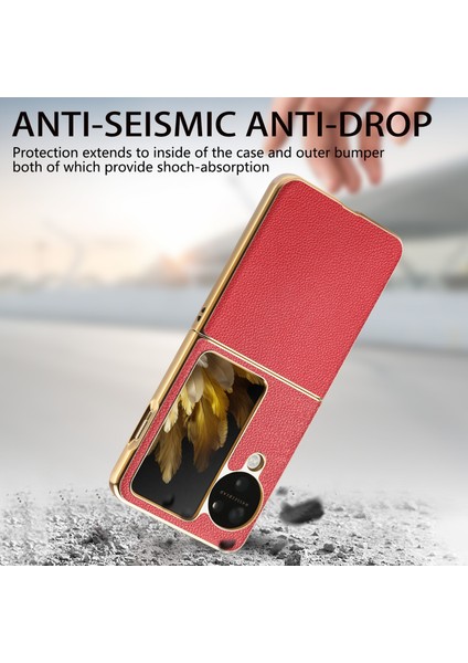 Oppo Find N3 Flip Için Litchi Deri Telefon Kılıfı (Yurt Dışından) fiyatları