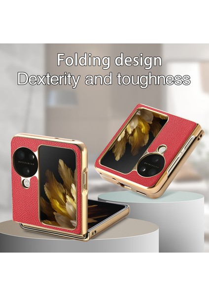 Oppo Find N3 Flip Için Litchi Deri Telefon Kılıfı (Yurt Dışından) indirimleri