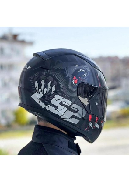 Rapid 2 Clawn Full Face Motosiklet Kaskı Şeffaf + Siyah Vizörlü modelleri