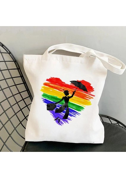 B818 2021 Shopper Zarif Mary Poppins Kawaii Çanta Harajuku Kadın Alışveriş Çantası Kanvas Alışveriş Çantası Kız Tote Çanta Omuz Bayan Çantası (Yurt Dışından) fiyatları