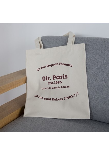 Ofr Beyaz Kadın Kanvas Alışveriş Çantası Paris Mektupları Baskı Omuz Çantası Eko Pamuk Keten Alışveriş Çantaları Bez Kumaş Çanta Tote Kızlar Için (Yurt Dışından) indirimleri