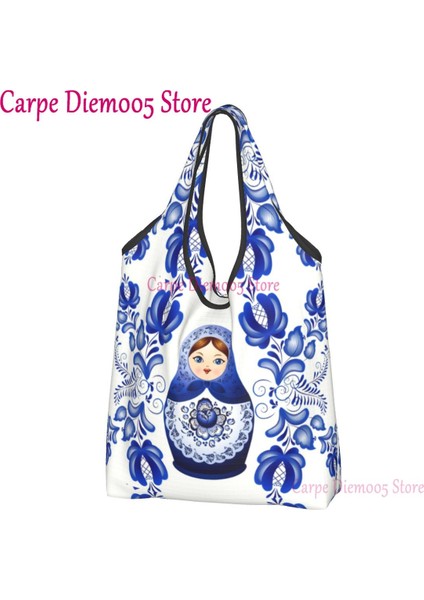 Stil 4 Alışveriş Çantası Geri Dönüşüm Matruşka Bebek Rusya Alışveriş Çantası Kadın Tote Çanta Taşınabilir Rus Halk Sanatı Bakkal Alışveriş Çantaları (Yurt Dışından) fırsatları