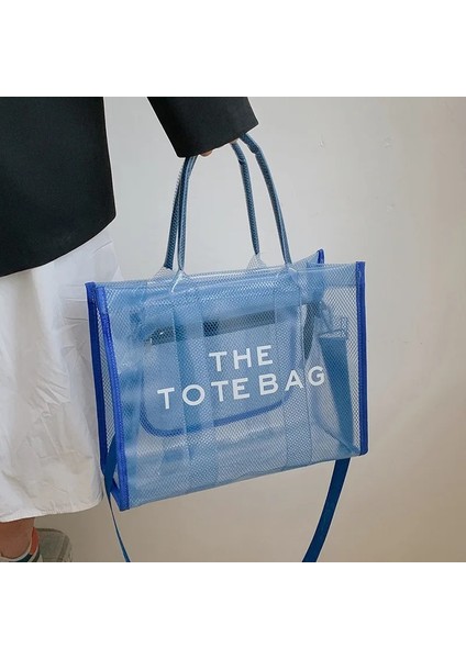 Gül Kırmızı Büyük 2023 Yeni Lüks Tasarımcı Tote Çanta Kadın Şeffaf Çanta Messenger Alışveriş Çantası Tatil Plaj Çantaları Ana Kesesi Femme (Yurt Dışından) modelleri