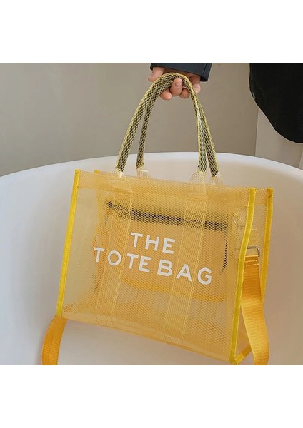 Gül Kırmızı Büyük 2023 Yeni Lüks Tasarımcı Tote Çanta Kadın Şeffaf Çanta Messenger Alışveriş Çantası Tatil Plaj Çantaları Ana Kesesi Femme (Yurt Dışından) fırsatları