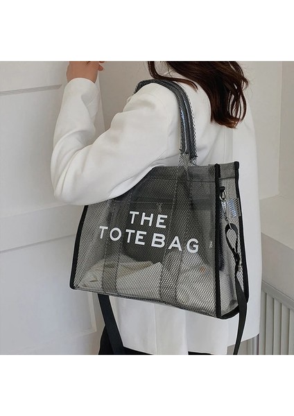 Gül Kırmızı Büyük 2023 Yeni Lüks Tasarımcı Tote Çanta Kadın Şeffaf Çanta Messenger Alışveriş Çantası Tatil Plaj Çantaları Ana Kesesi Femme (Yurt Dışından) indirimleri