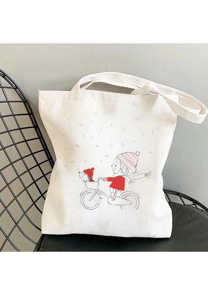 Stil 8 Bir Boyut Mafalda Iyi Satmak Alışveriş Çantaları Tote Omuz Çantası Punk Büyük Kapasiteli Gotik Karikatür Estetik Kawaii Boyama Çanta (Yurt Dışından)