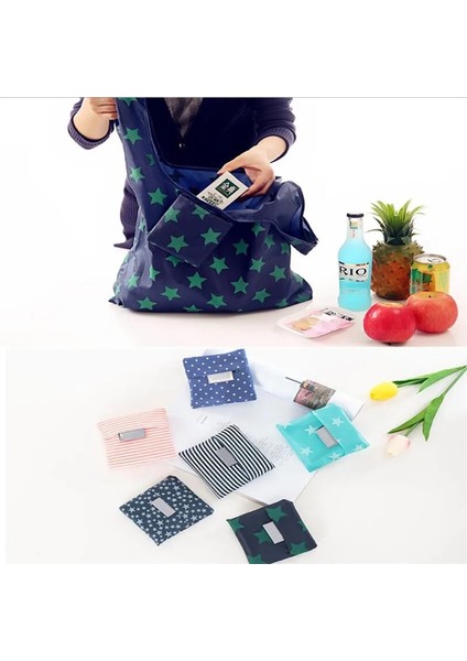 Yeni Moda Baskı Katlanabilir Yeşil Alışveriş Çantası Tote Katlanır Kese Çanta Uygun Büyük Kapasiteli Saklama Torbaları (Yurt Dışından) fiyatları
