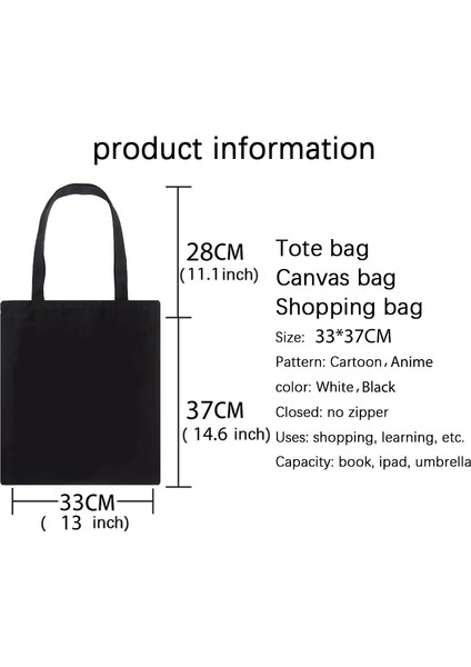 SB13-20 33X37CM 13X14.6IN Harajuku Kawaii Y2K Anime Tote Çanta Katlanabilir Alışveriş Çantası Kadın Alışveriş Tasarım Çantalar Shopper Sevimli Baskılı Alışveriş Çantası (Yurt Dışından) indirimleri