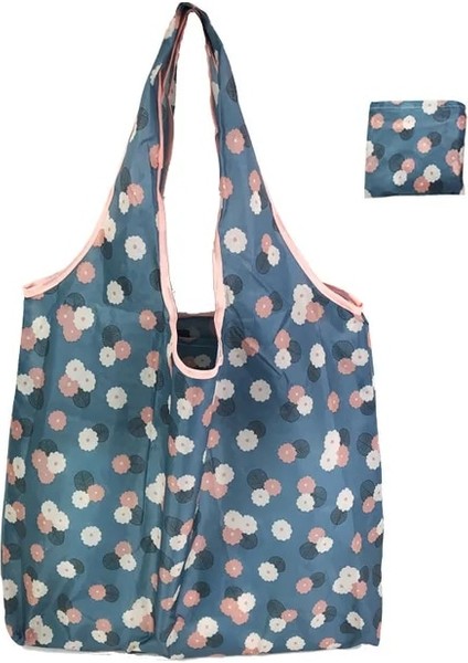 14 Moda Baskı Katlanabilir Çevre Dostu Alışveriş Çantası Tote Katlanır Kese Çanta Seyahat Bakkal Çantası Için Uygun Büyük Kapasiteli (Yurt Dışından)