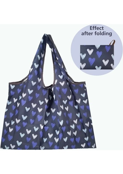L-Lanseaixin-22 L Naylon Büyük Yeniden Kullanılabilir Depolama Katlanabilir Eko Alışveriş Çantası Kawaii Bez Karikatür Su Geçirmez Dükkancı Süpermarket Çantaları Sevimli (Yurt Dışından)