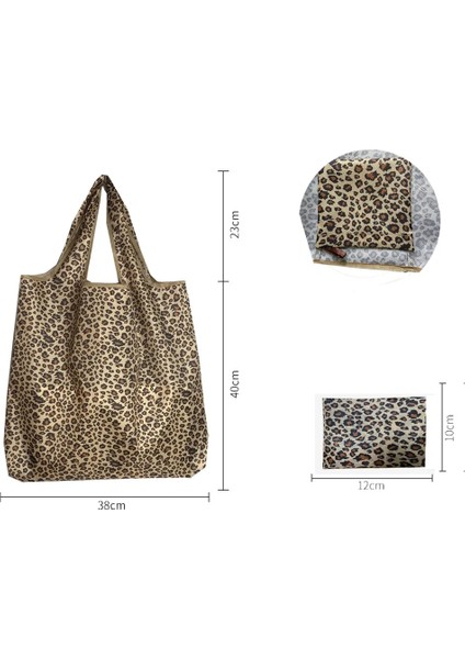 61006 M Orta Büyük Kapasiteli Katlanabilir Alışveriş Çantaları Taşınabilir Moda Cepler Yırtılmaya Dayanıklı Yeniden Kullanılabilir Tote Çanta Eko-Çantalar (Yurt Dışından)