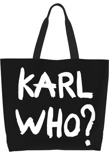 Stil 2 50X40X15 cm Kawaii Karl Who Sloganı Alışveriş Bez Çantalar Yeniden Kullanılabilir Kanvas Bakkal Alışveriş Omuz Çantası (Yurt Dışından) fiyatları