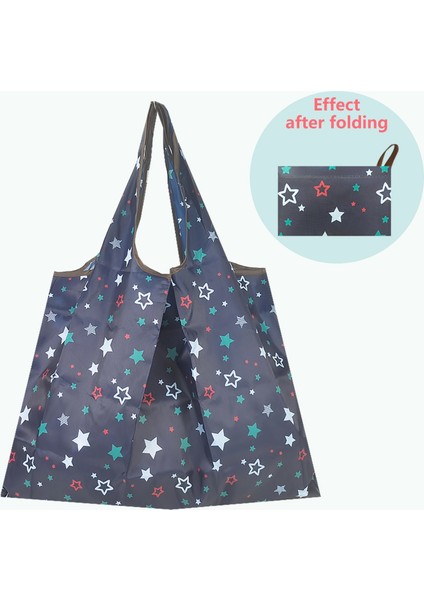 L-Lanseaixin-22 L Naylon Büyük Yeniden Kullanılabilir Depolama Katlanabilir Eko Alışveriş Çantası Kawaii Bez Karikatür Su Geçirmez Dükkancı Süpermarket Çantaları Sevimli (Yurt Dışından)
