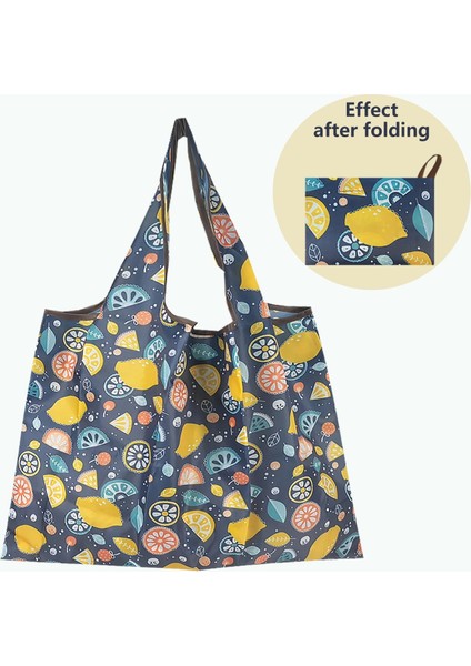 L-Lanseaixin-22 L Naylon Büyük Yeniden Kullanılabilir Depolama Katlanabilir Eko Alışveriş Çantası Kawaii Bez Karikatür Su Geçirmez Dükkancı Süpermarket Çantaları Sevimli (Yurt Dışından)