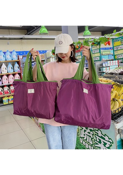 Göl Mavisi Küçük Büyük Süpermarket Alışveriş Çantası Ipli Sebze Meyve Çantası Çevre Koruma Moda Omuz Çantası Çanta Bakkal Çantası (Yurt Dışından) fırsatları