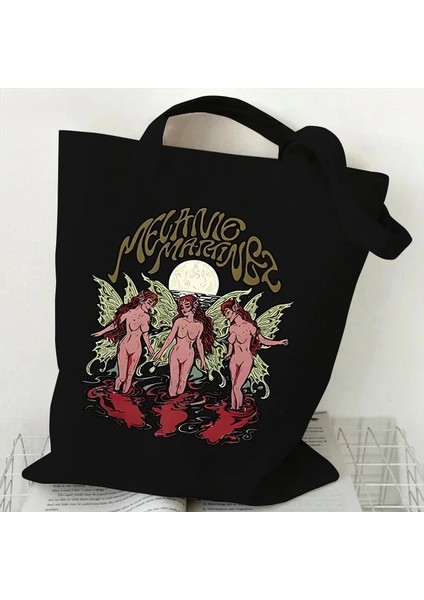 Çok Melanie Martinez El Çantası Kadın Tote Kanvas Çanta Vintage Omuz Harajuku Hip Hop Alışveriş Çantası Melanie Martinez Çanta (Yurt Dışından) fırsatları
